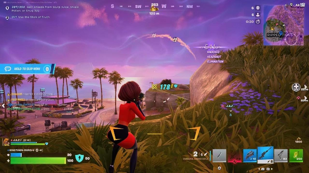 Fortnite Miss incredible Epic Sniper shot