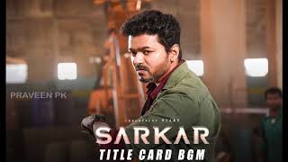 Sarkar - Le Card Bgm Thalapathy Vijay A.r.rahman