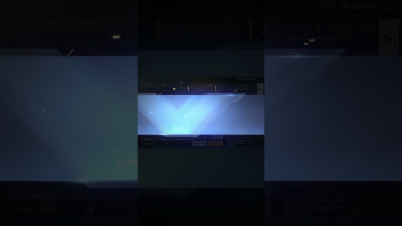 Undawn - Crafting Heavy Weapon for Level 80 Legendary Biotic