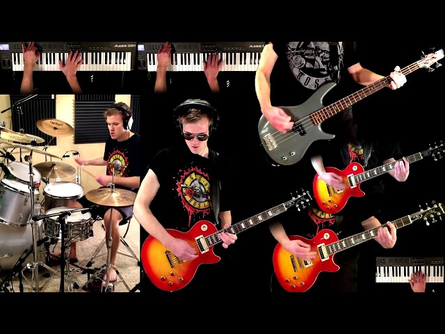 Garden of Eden - Guns N' Roses Guitar (Solo) Bass Drum Synth Cover + Tabs