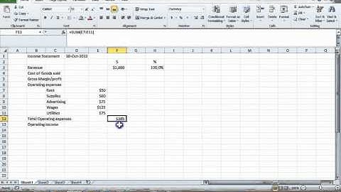 Basic Excel: Format $, %, and create a T-account