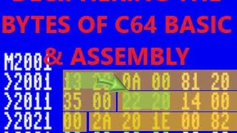 Deciphering the bytes of C64 BASIC and Assembly