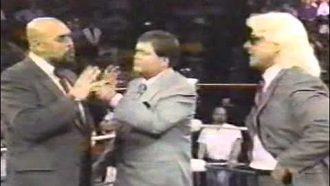 Ric Flair brings back Arn and Ole Anderson 1989