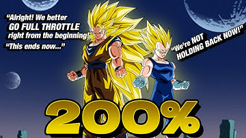 MAX LINKS! Global 8th Year PHY Lr Ssj3 Goku and Ssj2 Vegeta 200% Leader Skill