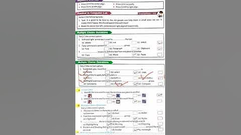 Grade-4, computer chapter -4 (More on word 2013) Exercise part-1