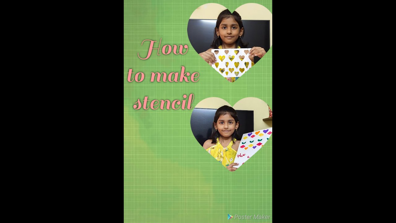 how to make stencil paper cutting and painting with stencil youtube
