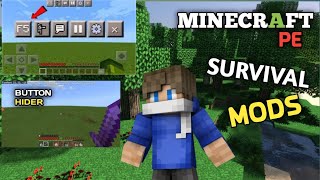 Top 3 Incredible Mods For Minecraft PE Survival || Best Mods And Addon For MCPE
