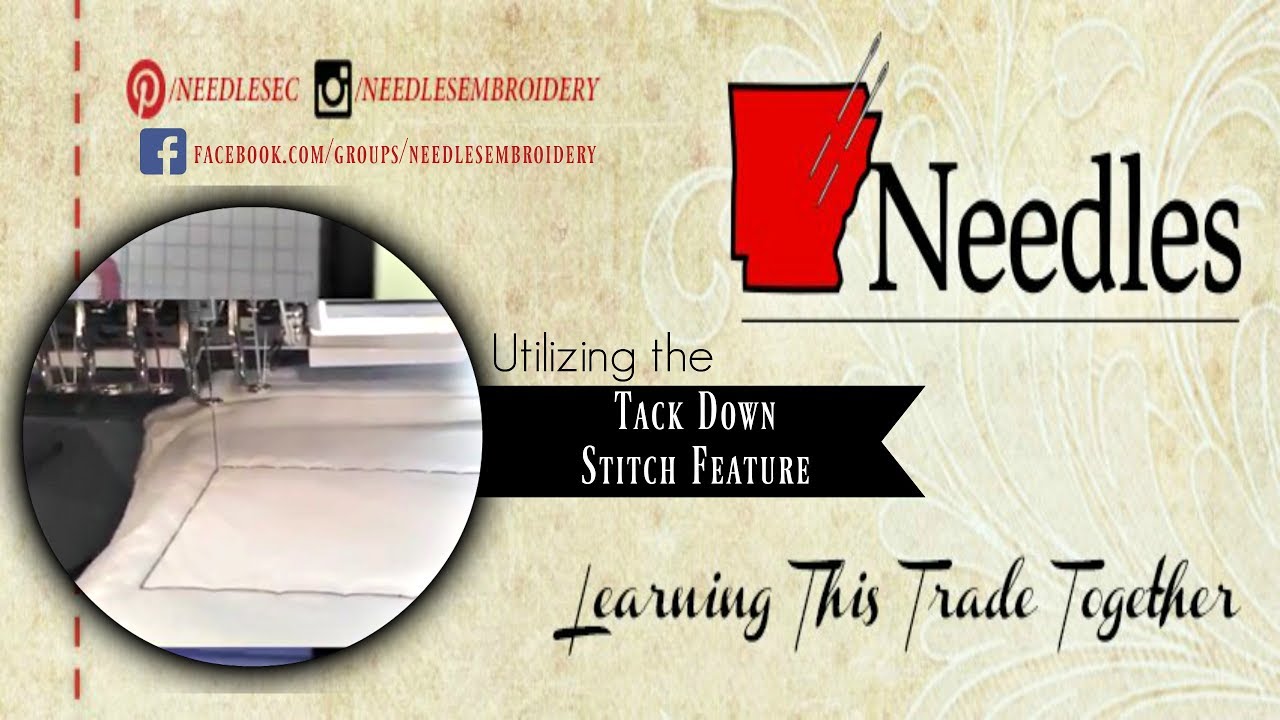 Utilizing the Tack Down Stitch on your embroidery machine Fast Frames