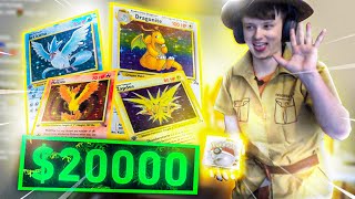 Famous THE MOST INSANE $20,000 FIRST EDITION FOSSIL BOOSTER BOX OPENING ON TWITCH! Wealth