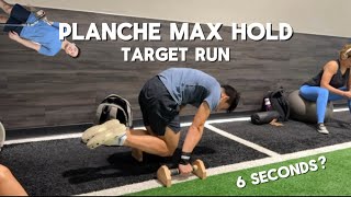 Testing my max Planche hold + target run vlog
