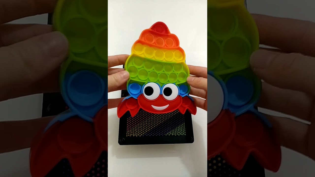 all top New 3D pin art pop it DIY toys fidget training compilation rainbow crab 