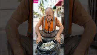 kindness driver 🚗 instant street cleaner reward story #kindness #streetcleaner #shorts