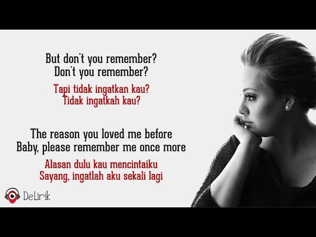 Don't You Remember - Adele (Lirik Lagu Terjemahan) class=