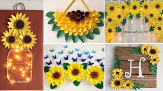 Learn Different sizes of Paper Sunflowers Diy | Diy Paper Sunflower Craft