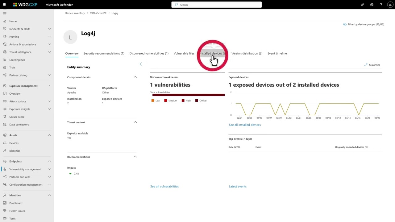 Microsoft Defender Vulnerability Management Service