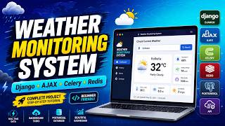 Weather App using Django, APIs, AJAX, Celery, Redis and PostgreSQL
