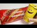 Spicy Hot Dog with Jalapeno and Banana Milk Lawson