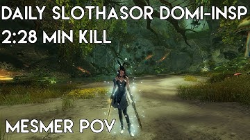 Gw2 [qT] Daily Slothasor 2:28 min Kill [4:32 min left] | Mesmer PoV