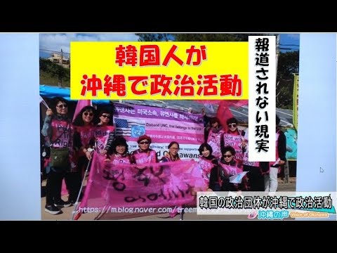  韓国の政治団体が沖縄で政治活動/違法反基地活動を擁護する報道[H31/1/29]