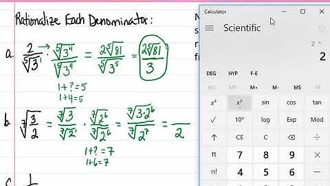 Review of Rationalizing Denominators