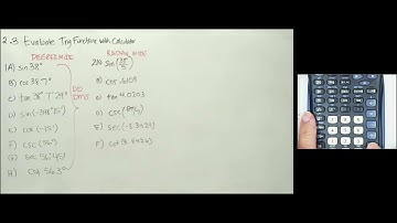 math 112 section 2.3A evaluate trig functions using calculator