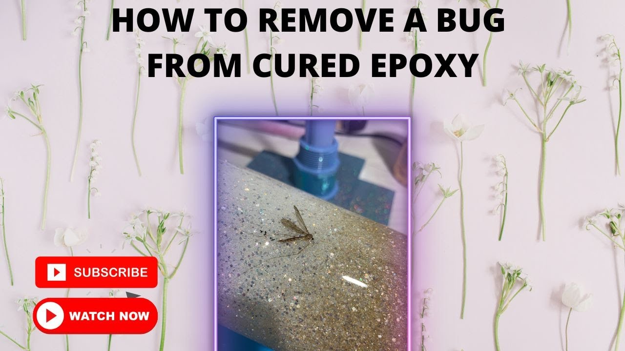 How to remove a bug from cured epoxy. How to remove a bug from tumbler. YouTube