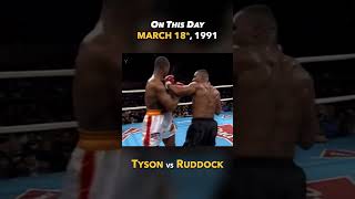 On This Day - TYSON defeats RUDDOCK in a controversial stoppage | March 18th #shorts