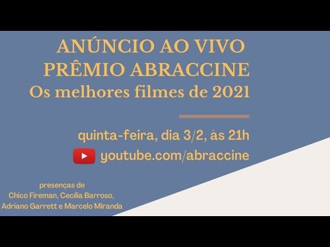 Prêmio Abraccine 2021: anúncio dos vencedores