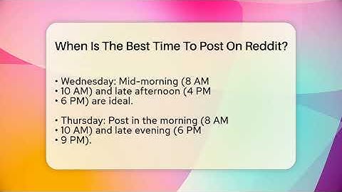 When Is The Best Time To Post On Reddit? - Everyday-Networking