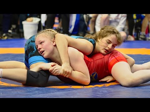 U13 T. Sandwall (SWE) vs M. Kirilova (LAT). Women 60kg youth wrestling.