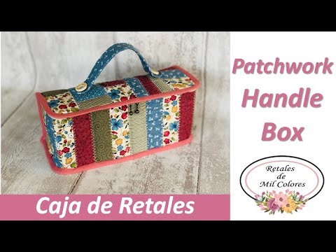 90 ♻️Recicla tus retales de tela y haz cesta de patchwork con asas. 🖨⬇️Patrones de costura gratis