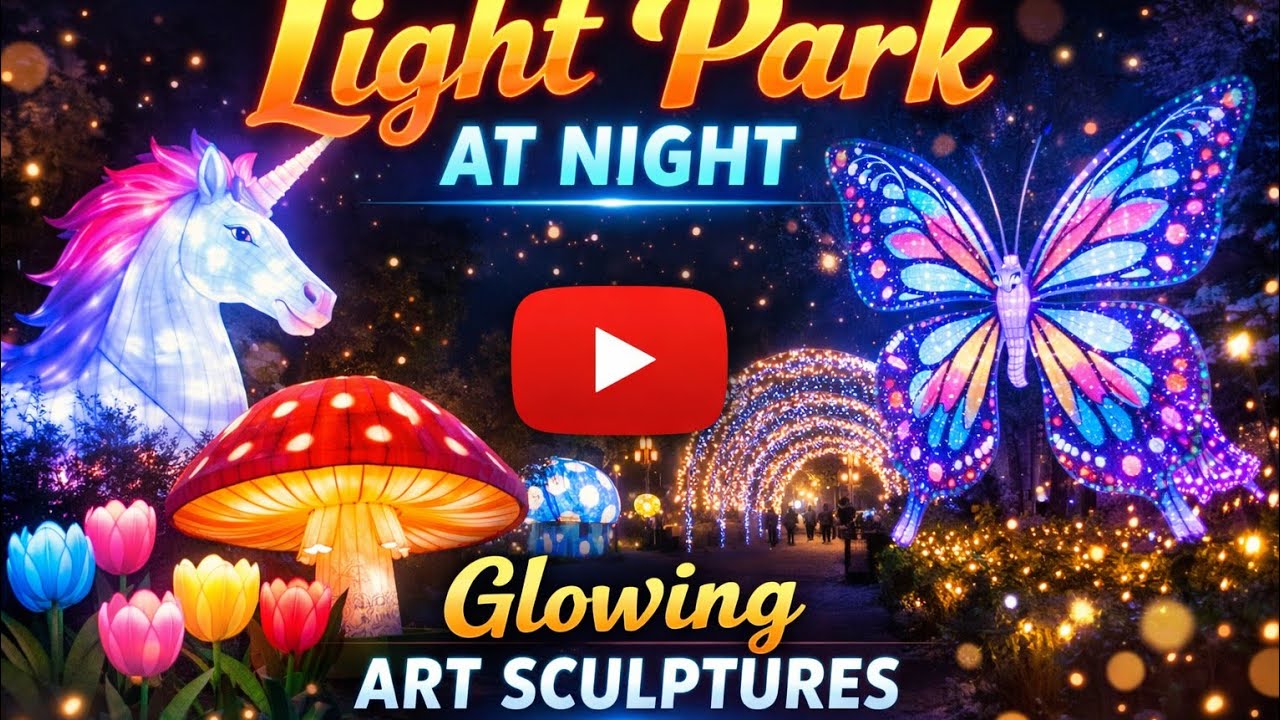 Magical Light Sculptures Park | Night Walk Experience