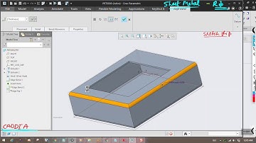 creo5 sheet metal design rip connect tool and sketch rip tool| part 16
