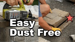 pix How To Cut Concrete Pavers Without A Saw how to cut pavers easy and dust free