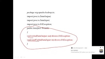 Writable and WritableComparable Interfaces Introduction