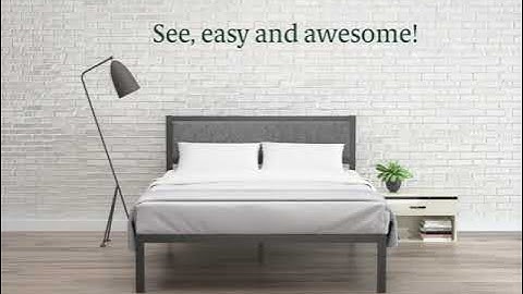 Zinus | Korey 14in Metal Bed Frame with Upholstered Headboard Assembly Instructions