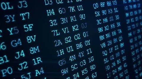 Hexadecimal Abstract Blue Code Running Stock Motion Graphics