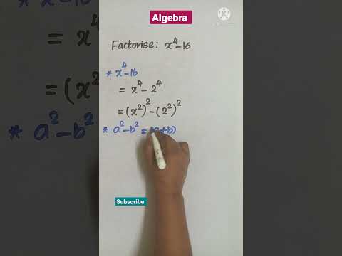 Factorise, using algebraic