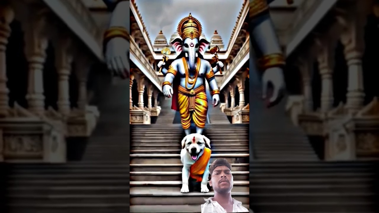 જય ગણેશ ડોગ કી સેવા 🐻#love ક્યા સંસ્કાર કા વીડીયો બનાયા#comedy