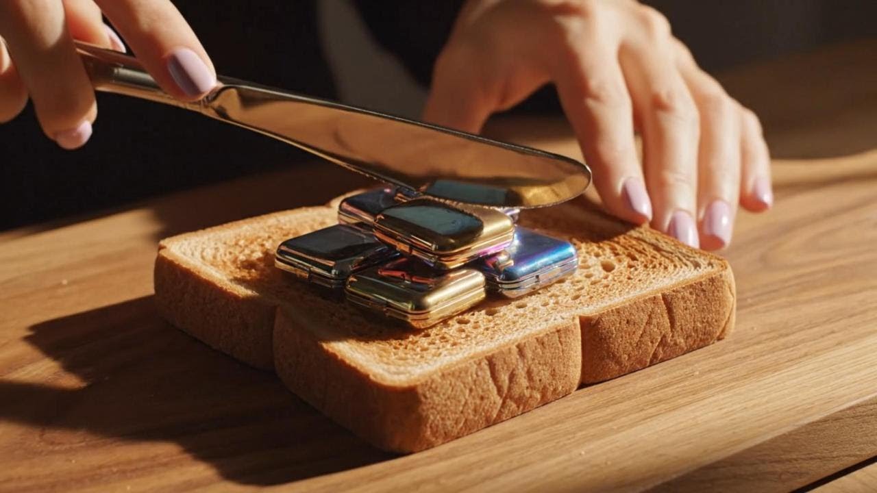 10 Minutes AI ASMR Spreading Electronics on Toast | Headphones, Smartwatch, & Components