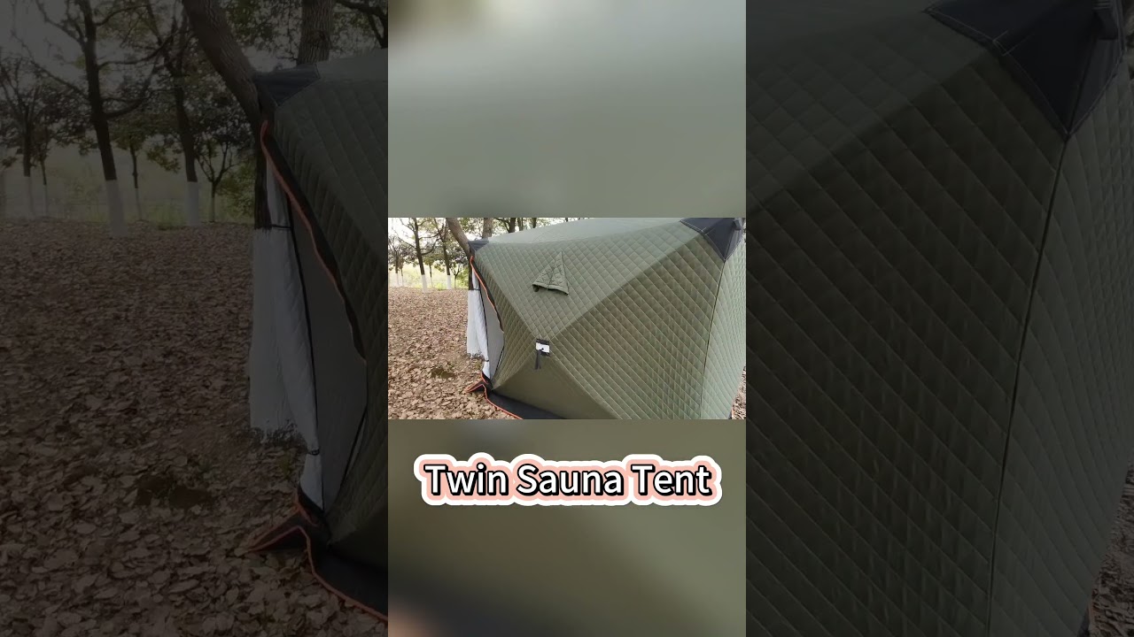 Twin sauna tent, double the comfort, double the relaxation! 🌿🧖‍♀️