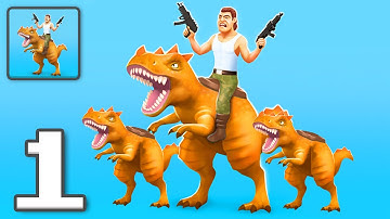 Dino Army - Gameplay Walkthrough Part 1 - Tutorial Build New Tiles (iOS, Android)