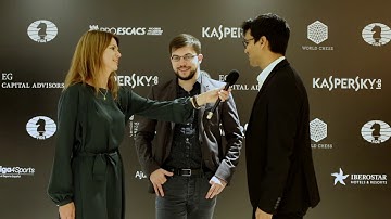 Round 6. Interview with Vachier-Lagrave and Pentala Harikrishna