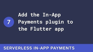 Sandbox Sessions: Add the In-App Payments plugin to the Flutter app