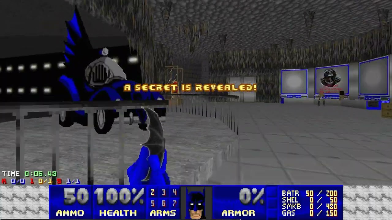 Doom 2, Batman, Map 02 Batcave (UV-Max) - 6.66