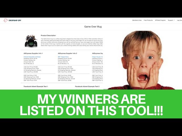 dropship spy tool for winning products