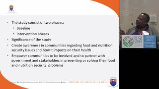 ILSI AM2019: FOOD AND NUTRITION STATUS OF HOUSEHOLDS IN GARANKUWA AREA, South AFRICA (Lindie Ncube)