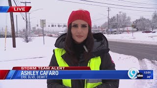 Update on road conditions in Dewitt live noon