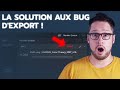 Comment rgler un chec dexport dans davinci resolve 