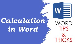 Word Tips & Tricks | Calculation in Word without Table| how to perform easy calculation in word